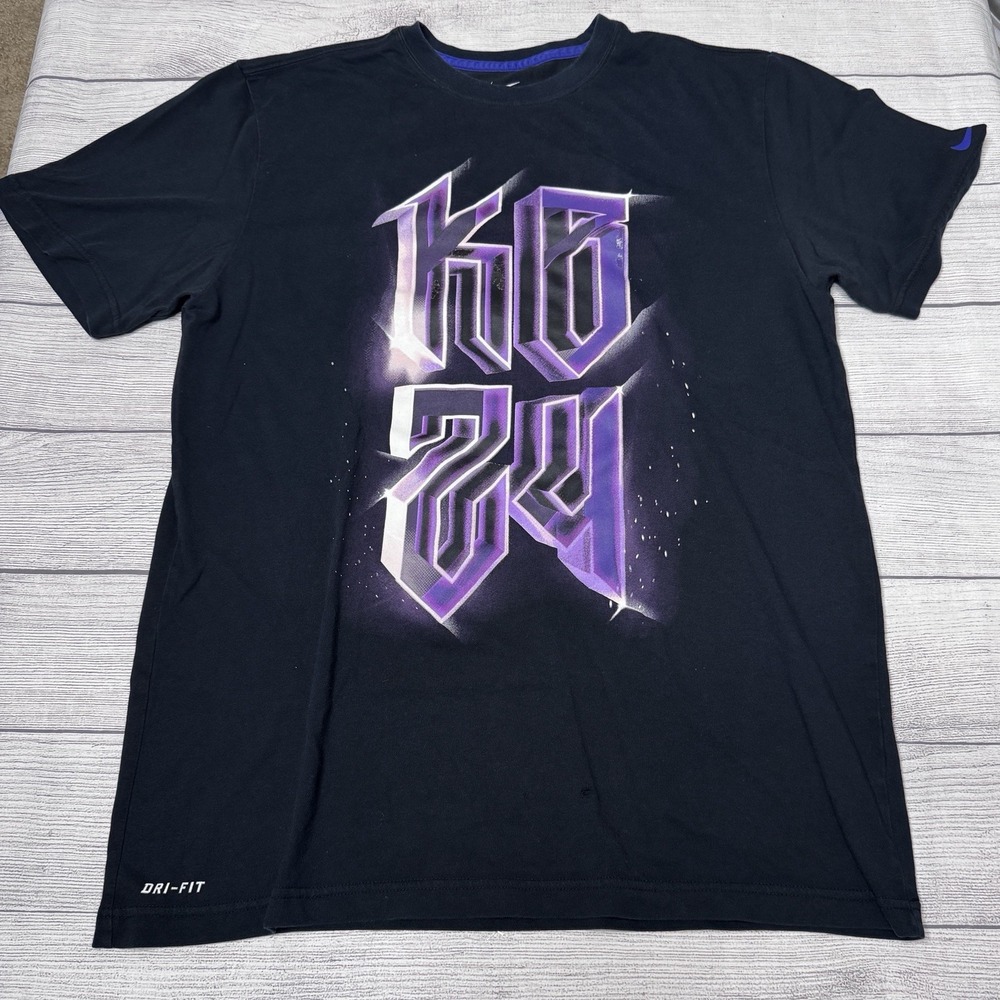 Nike Kobe Bryant Shirt Men Large Black Purple Dri-Fit Tee Mamba Basketball KB24